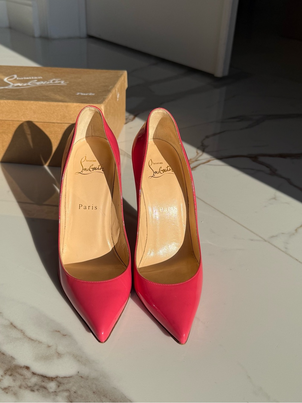 Christian Louboutin Pigalle 100 Pink Patent